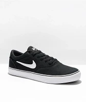 Nike SB Chron 2 Black & White Canvas Skate Shoes