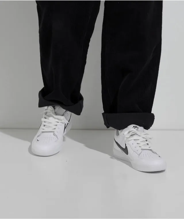 Sb Force 58 On Feet Nike SB Force 58 White Black Leather Skate