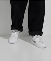 Nike SB Force 58 White & Black Leather Skate Shoes