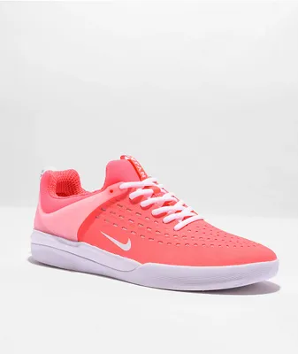 Nike SB Nyjah 3 Hot Punch & White Skate Shoes