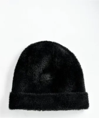 Nike SB Peak Plush Tall Black Beanie