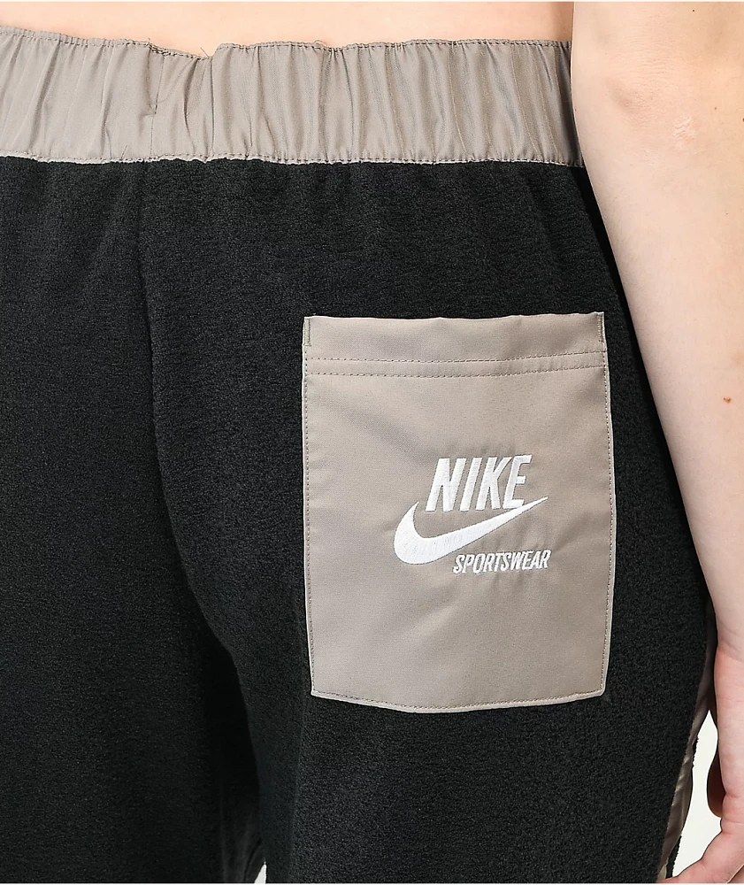 Nike Sportswear Essential Black & Grey Fleece Sweatpants