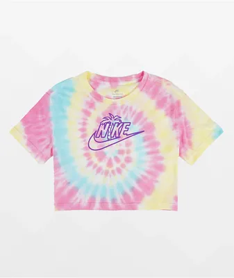 Nike Sportswear Spring Break Tie Dye Crop T-Shirt