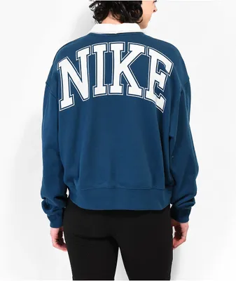 Nike Sportswear Team Nike Blue Quarter Zip Sweatshirt
