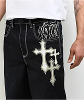 Ninth Hall Ambush Crosses Raw Indigo Loose Fit Jeans