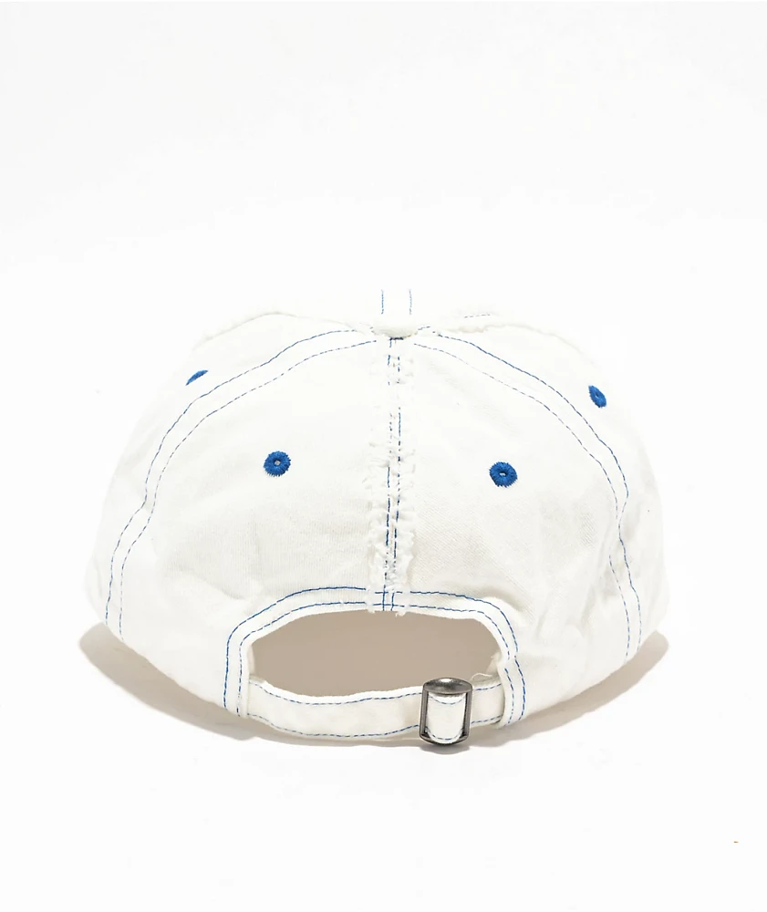 Ninth Hall Cypress Distressed White Strapback Hat