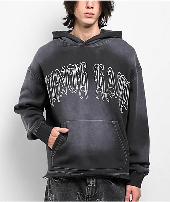 Ninth Hall Fein Black Wash Hoodie