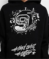 Ninth Hall Flame Black Boxy Hoodie