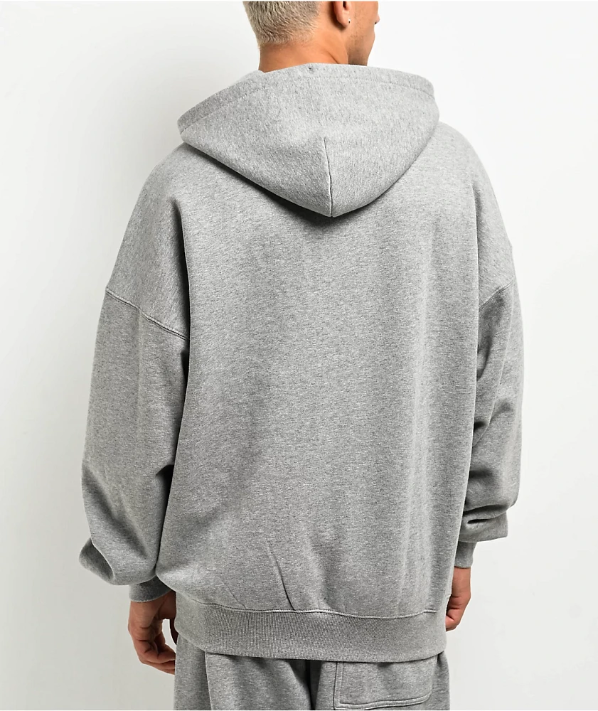 Ninth Hall Fundamentals Logo Grey Oversized Hoodie