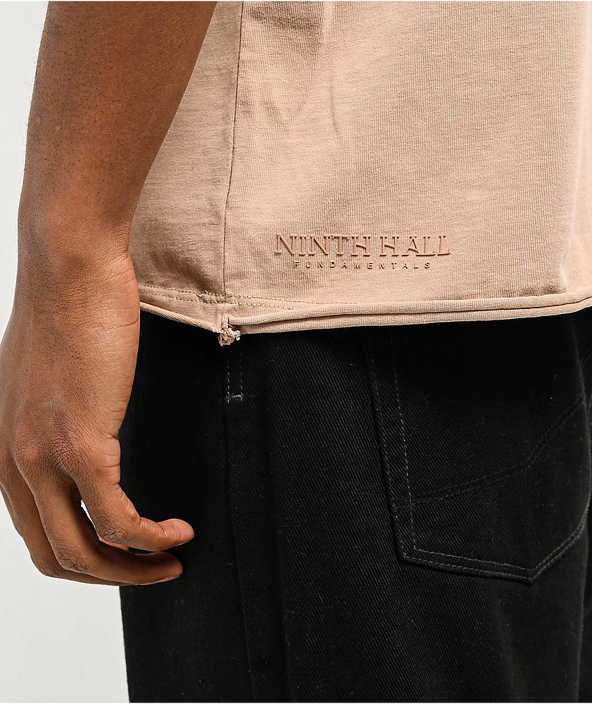 Ninth Hall Fundamentals Raw Brown Boxy T-Shirt