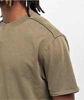 Ninth Hall Fundamentals Raw Olive Green Boxy T-Shirt