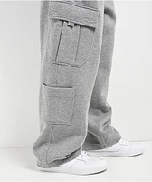 Ninth Hall Fundamentals Stash Grey Baggy Cargo Sweatpants