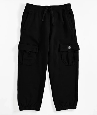 Ninth Hall Kids Stash Black Cargo Sweatpants
