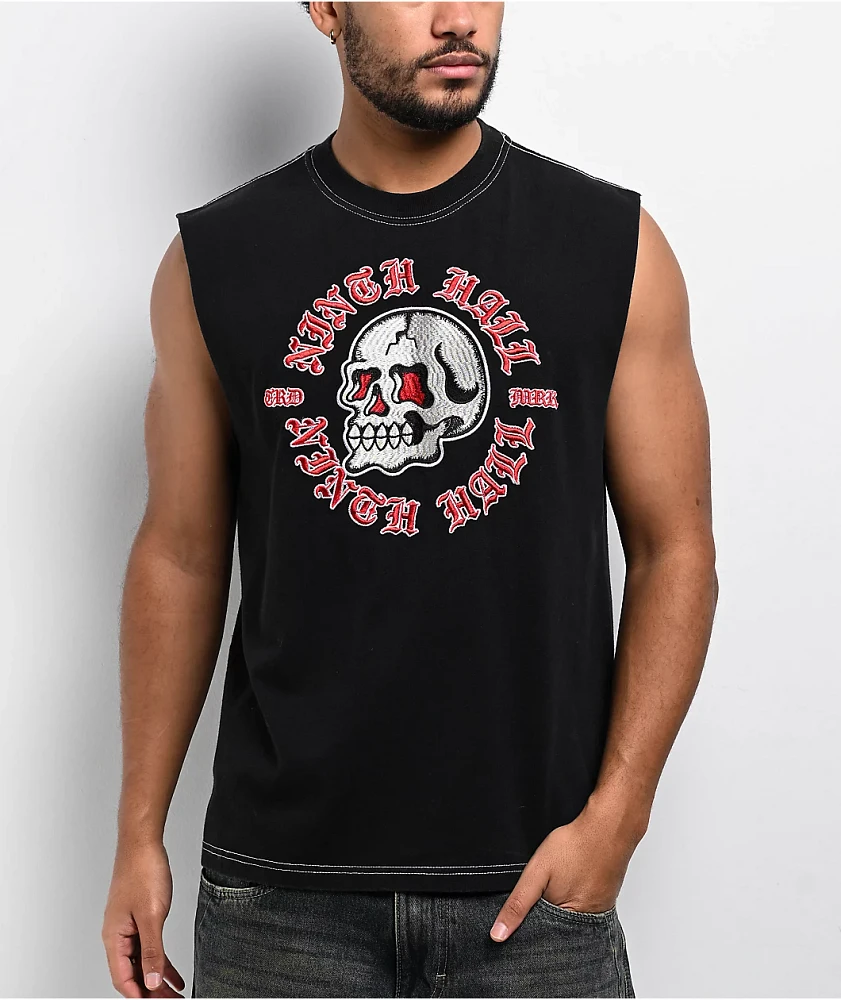 Ninth Hall Red Eye Black Tank Top