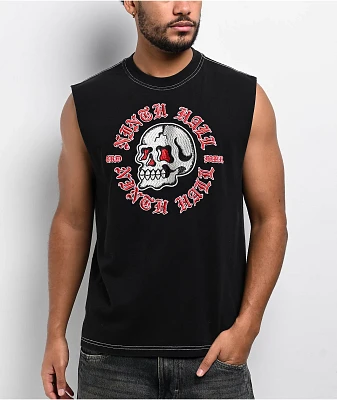 Ninth Hall Red Eye Black Tank Top
