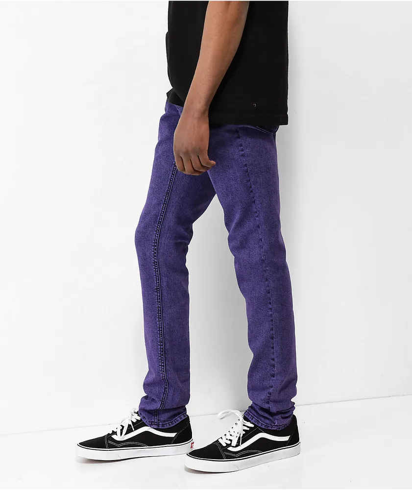 Ninth Hall Rogue Skinny Purple Acid Wash Jeans