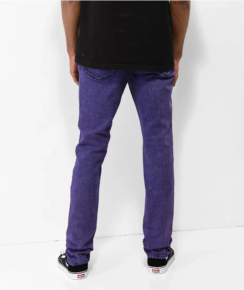 Ninth Hall Rogue Skinny Purple Acid Wash Jeans