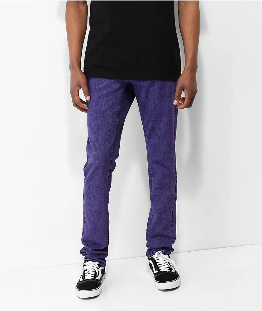Ninth Hall Rogue Skinny Purple Acid Wash Jeans