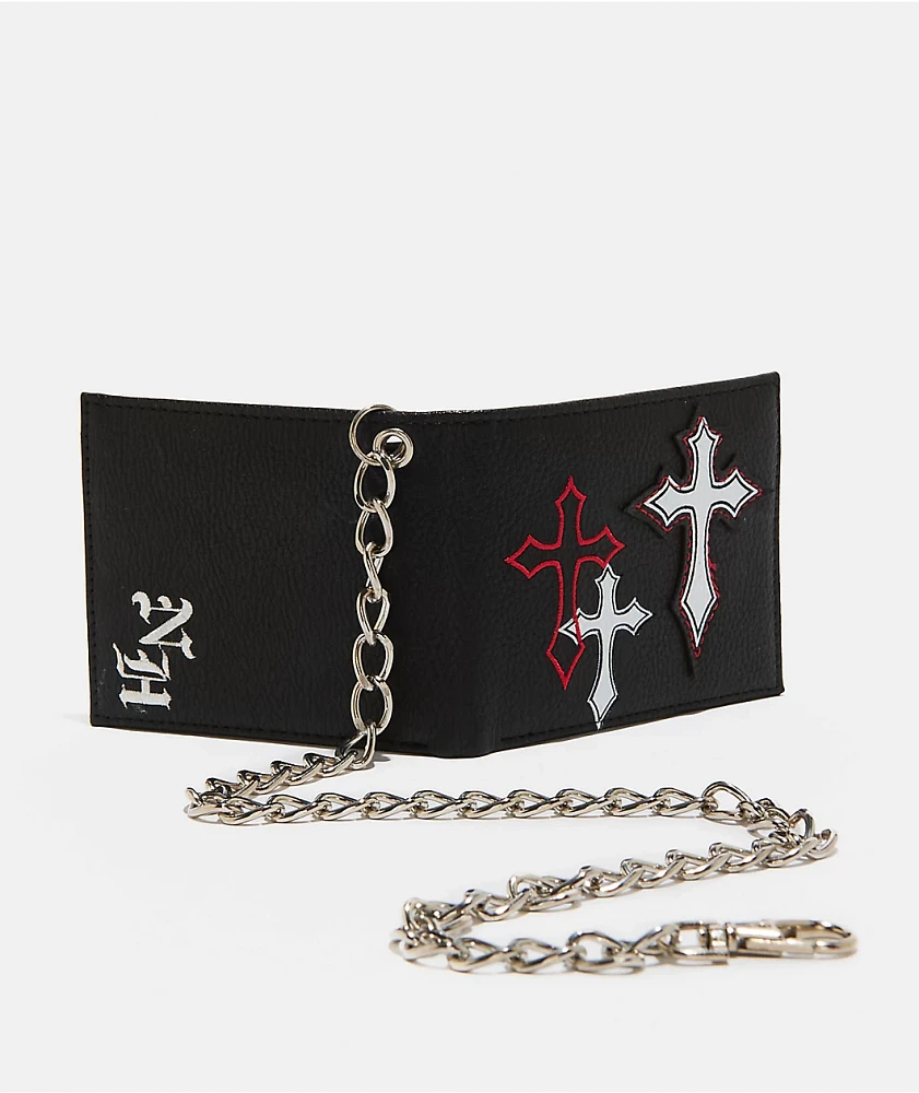 Ninth Hall Signal Black Chain Wallet