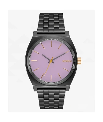 Nixon Medium Time Teller Gunmetal & Lavender Analog Watch