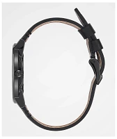 Nixon Porter Leather All Black Analog Watch