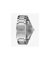 Nixon Sentry Stainless Steel Silver & Byron Blue Ombre Analog Watch