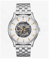 Nixon Spectra White & Silver Automatic Watch
