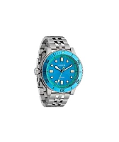 Nixon Stinger 44 Silver, Byron Blue, & Green Analog Watch