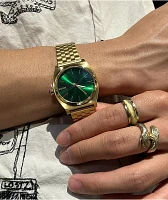 Nixon Time Teller Gold & Green Analog Watch