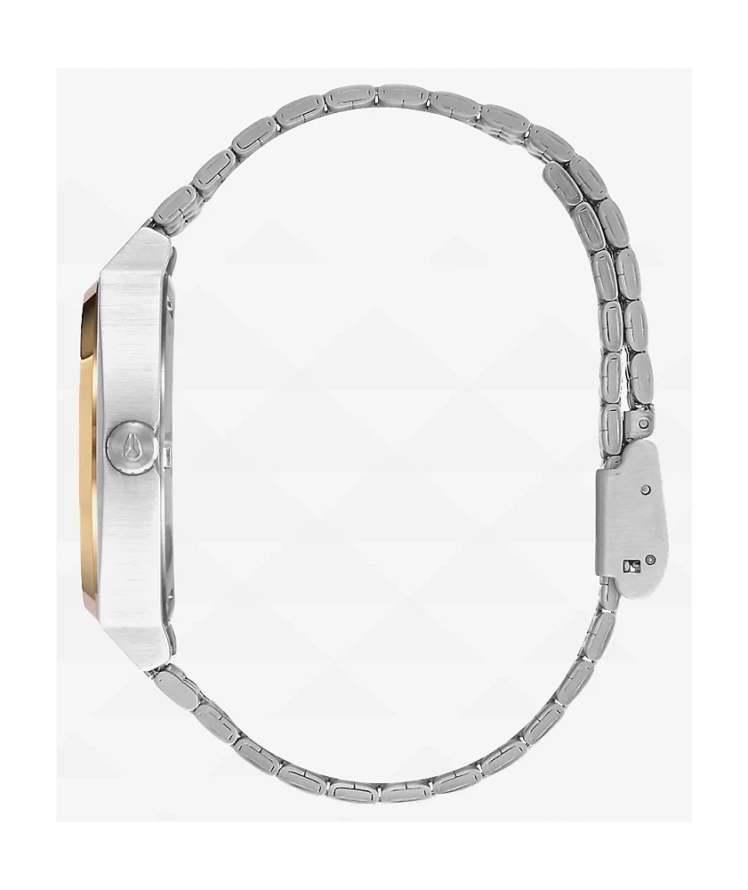 Nixon Time Teller Silver & Gold Analog Watch