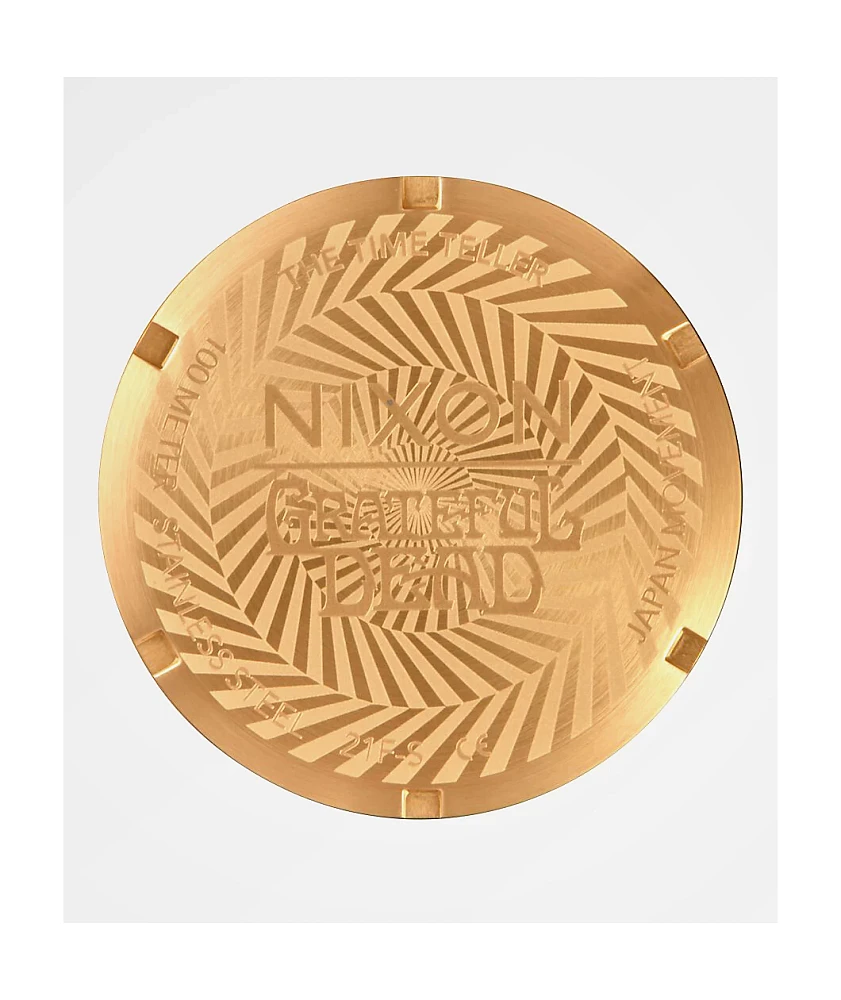 Nixon x The Grateful Dead Time Teller Dancing Bears Gold Analog Watch