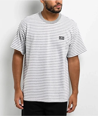 Obey Est. Work Eyes Ash Grey Stripe T-Shirt