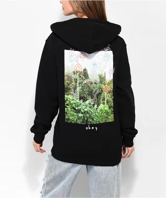 Obey Fairytale Forest Black Zip Hoodie