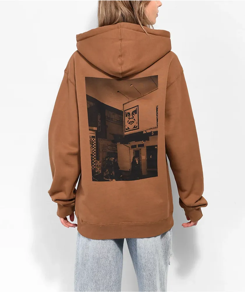 Obey Hong Kong Photo Brown Sugar Hoodie