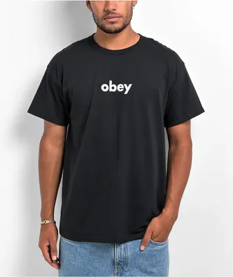 Obey Lowercase II Black T-Shirt
