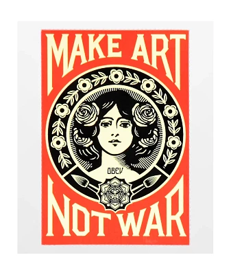 Obey Make Art Not War Sticker