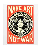 Obey Make Art Not War Sticker