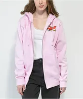 Obey Scorpion Pink Zip Hoodie