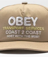 Obey Transport Khaki 5-Panel Snapback Hat