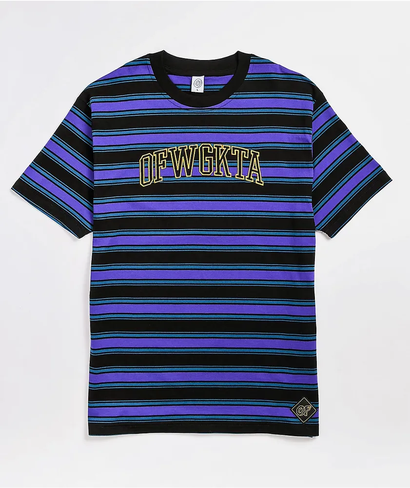 Odd Future Collegiate Logo Stripe Knit T-Shirt