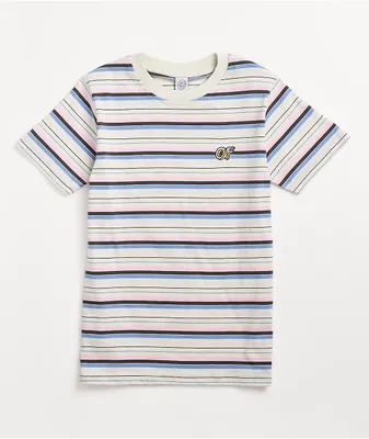 Odd Future Pink & Multi Stripe T-Shirt
