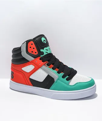 Osiris Clone Seafoam Green, Orange, & Black Skate Shoes