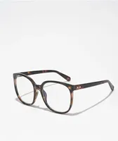 Oversize Square Tortoise Blue Light Glasses