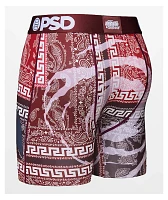 PSD x Naruto Meander Burgundy Boxer Briefs