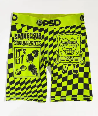 PSD x Spongebob Squarepants Spongebob Is Lit Green Bike Shorts