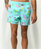 Party Pants Beerlieve Mint Board Shorts