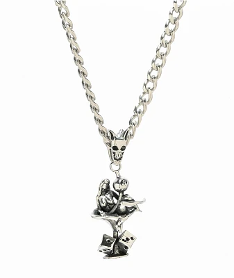 Personal Fears Mans Ruin 20" Silver Chain Necklace