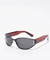 Petals and Peacocks Lenar Tortoise Black & Red Sunglasses