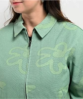 Petals by Petals and Peacocks Green Crop Work Jacket