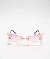 Pink Half Star Sunglasses